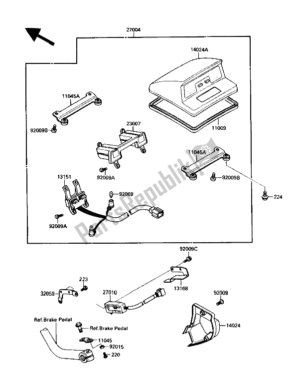 Toutes les pièces pour le Interrupteur De Croisière du Kawasaki Voyager XII 1200 1988