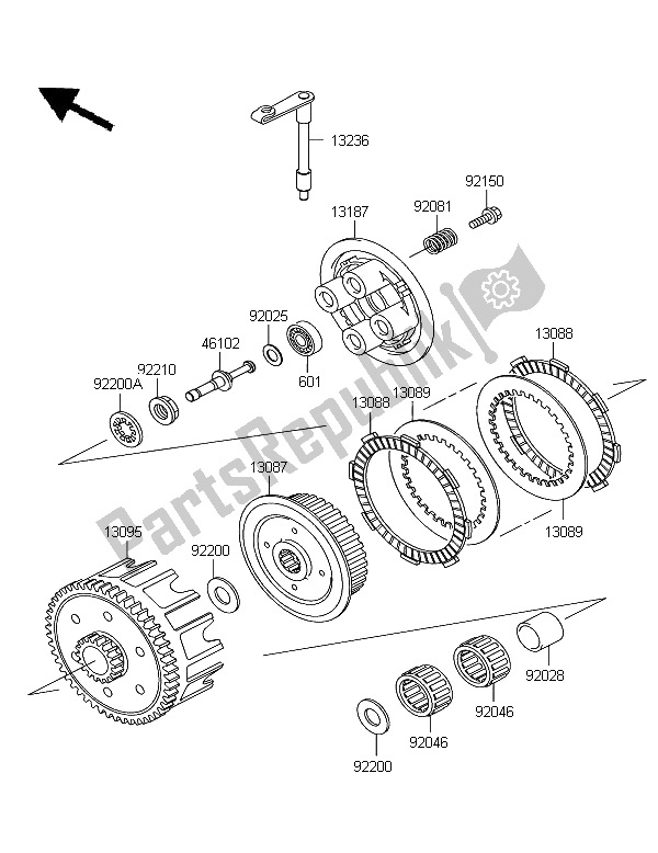 Tutte le parti per il Frizione del Kawasaki KX 85 SW LW 2006