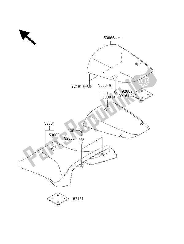 Wszystkie części do Siedzenie Kawasaki Ninja ZX 12R 1200 2000