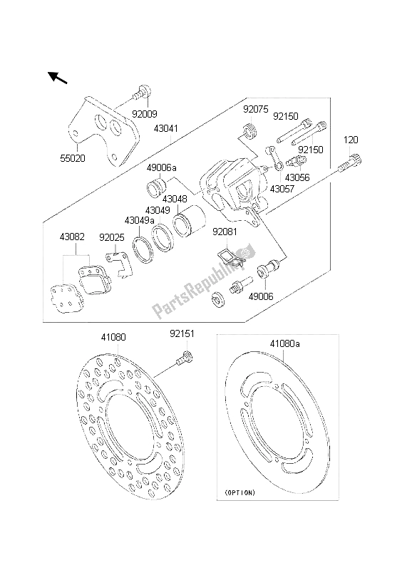 Todas las partes para Freno Trasero de Kawasaki KX 85 LW 2002