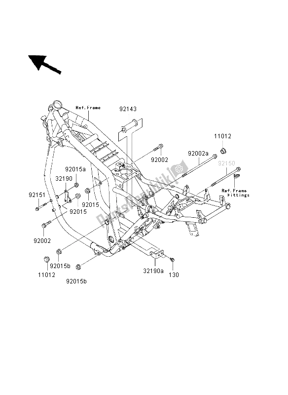 Toutes les pièces pour le Montage Moteur du Kawasaki ZRX 1200 2003