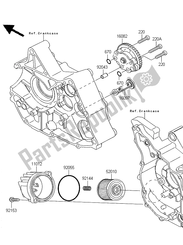 Wszystkie części do Pompa Olejowa Kawasaki KLX 110 2011