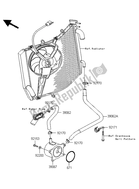 Tutte le parti per il Radiatore Dell'olio del Kawasaki ZZR 1400 ABS 2011