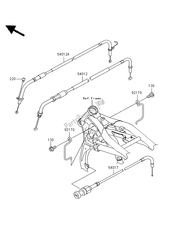 All parts for the Cables of the Kawasaki VN 1600 Mean Streak 2006