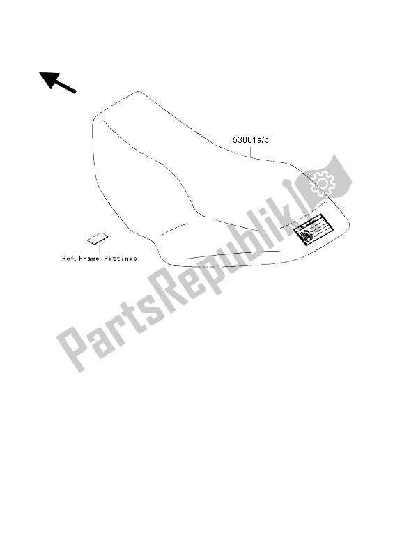 All parts for the Seat of the Kawasaki KVF 300 2002