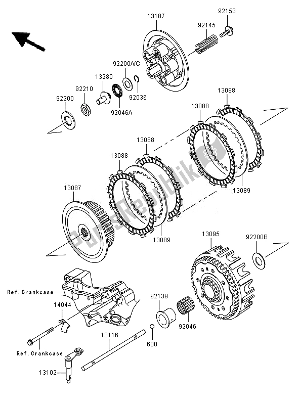 Toutes les pièces pour le Embrayage du Kawasaki KX 250F 2007