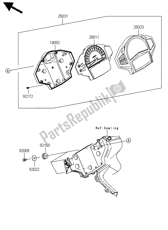 Todas las partes para Metro de Kawasaki ER 6F ABS 650 2012