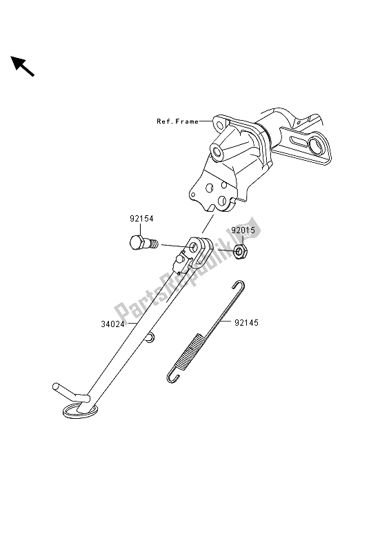 Toutes les pièces pour le Des Stands) du Kawasaki ER 6N ABS 650 2013