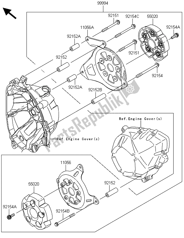 Todas las partes para Accesorio (protector Del Motor) de Kawasaki Z 800 ABS DDS 2013