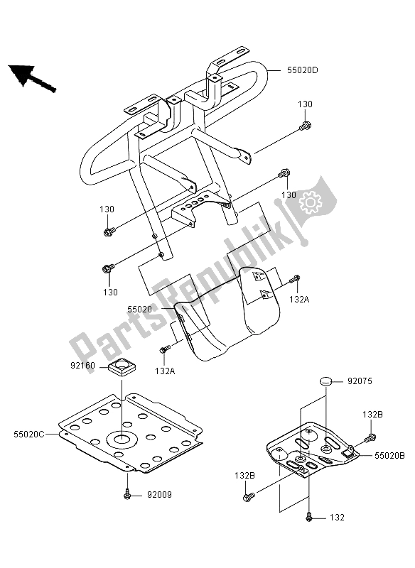 All parts for the Guard(s) of the Kawasaki KVF 360 2006