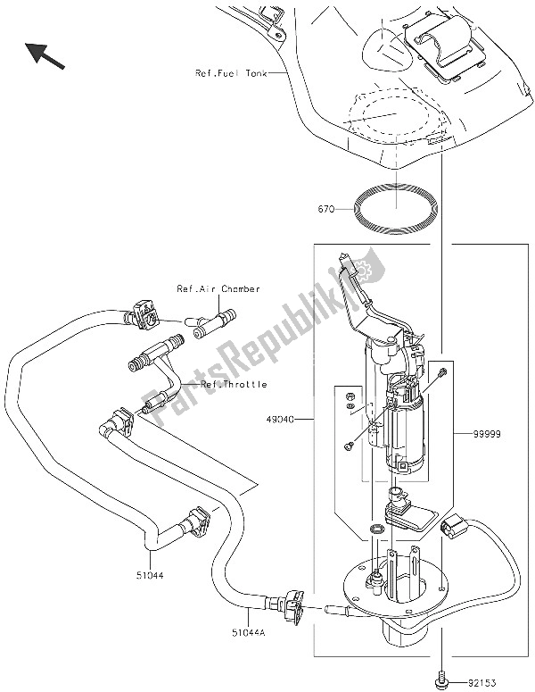 Wszystkie części do Pompa Paliwowa Kawasaki Ninja H2R 1000 2016