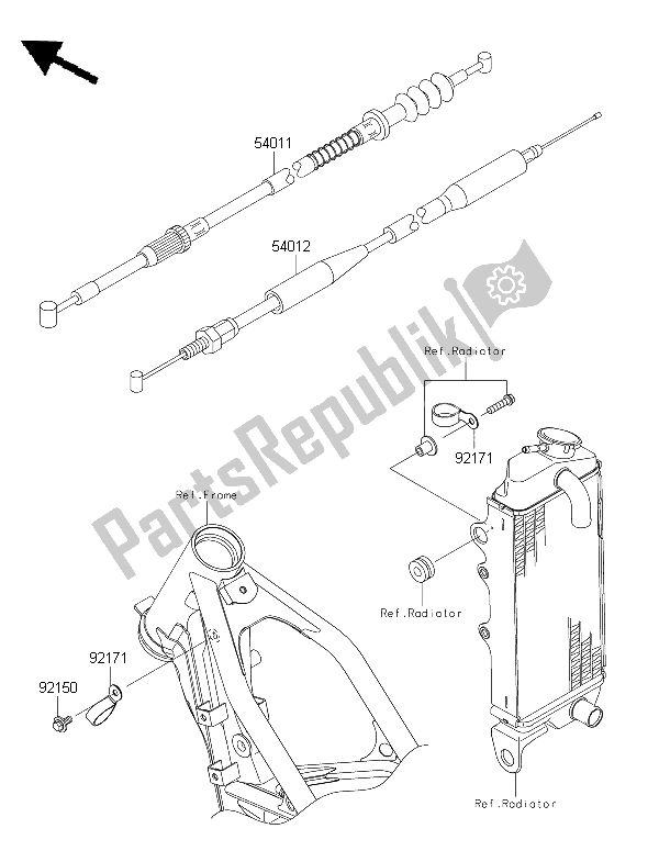 Alle onderdelen voor de Kabels van de Kawasaki KX 85 SW 2015