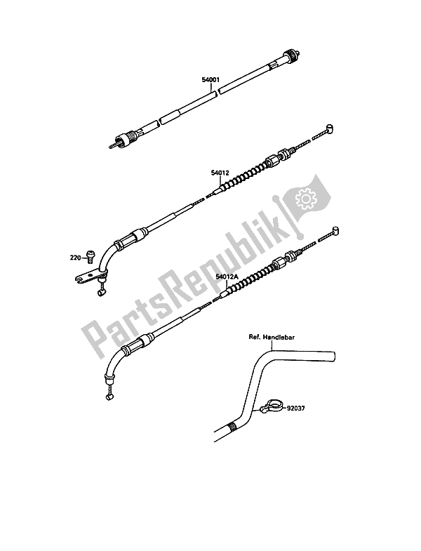 Tutte le parti per il Cavo del Kawasaki VN 15 1500 1990