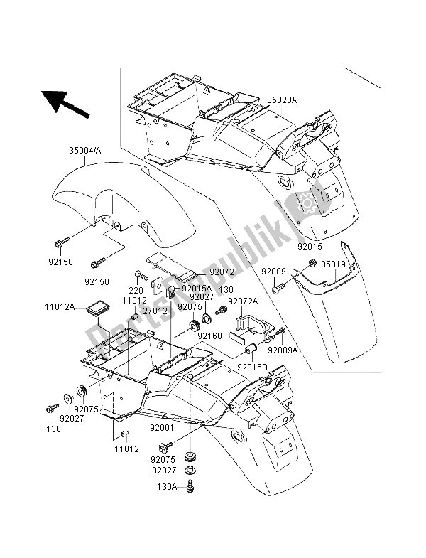 Todas las partes para Defensas de Kawasaki GPZ 1100 1998