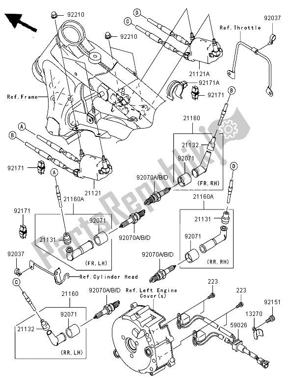 Toutes les pièces pour le Système De Mise à Feu du Kawasaki VN 1600 Classic Tourer 2006