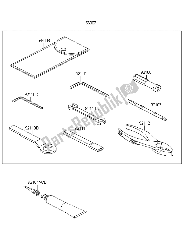 Tutte le parti per il Strumenti Proprietari del Kawasaki Ninja ZX 10R ABS 1000 2012