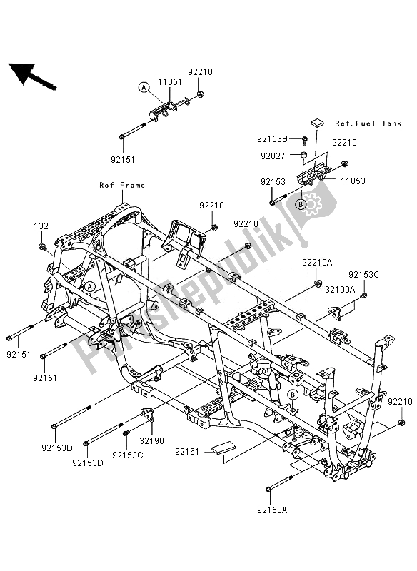 Toutes les pièces pour le Montage Moteur du Kawasaki KVF 750 4X4 2007