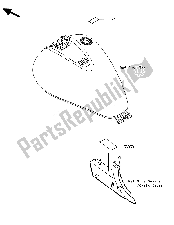 All parts for the Labels of the Kawasaki VN 900 Classic 2014