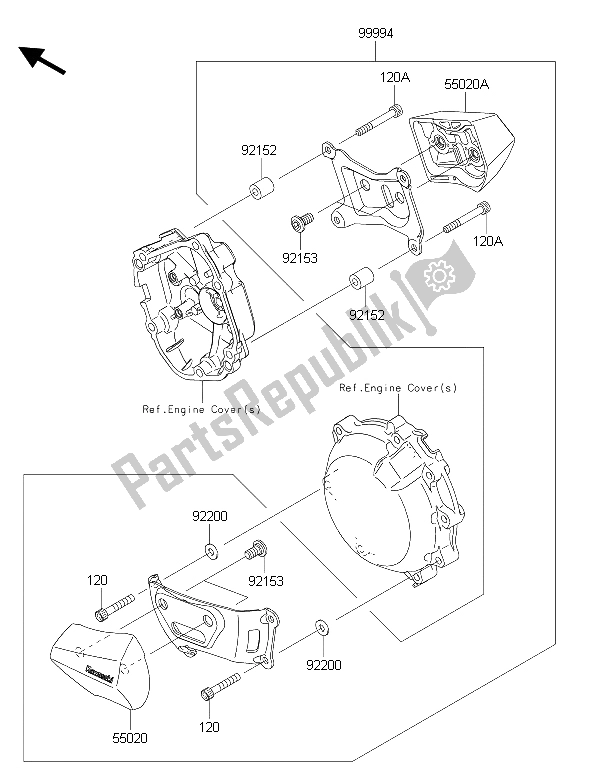 Alle onderdelen voor de Accessoire (motorbescherming) van de Kawasaki Ninja ZX 10R ABS 1000 2015