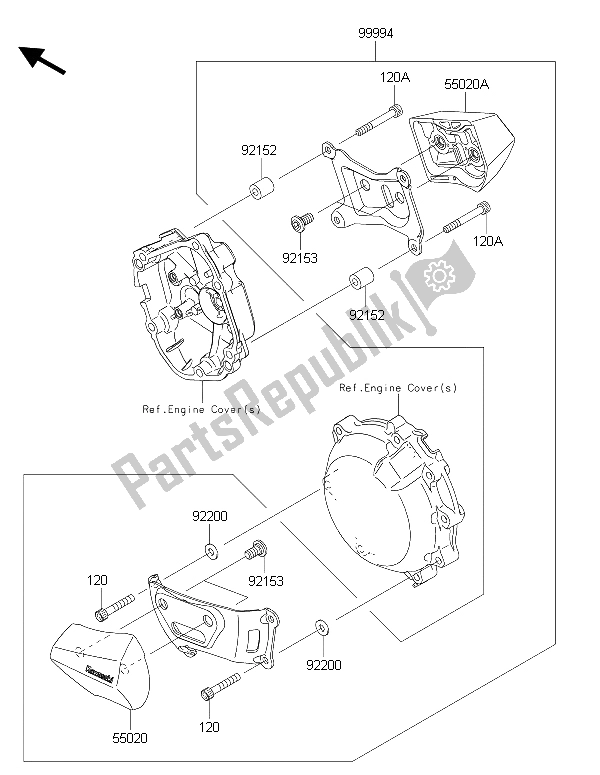All parts for the Accessory (engine Guard) of the Kawasaki Ninja ZX 10R ABS 1000 2015
