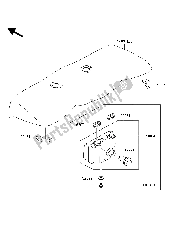 Tutte le parti per il Faro del Kawasaki KVF 360 4X4 2008