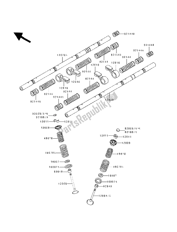 Toutes les pièces pour le Valve (s) du Kawasaki ZZ R 1100 1994