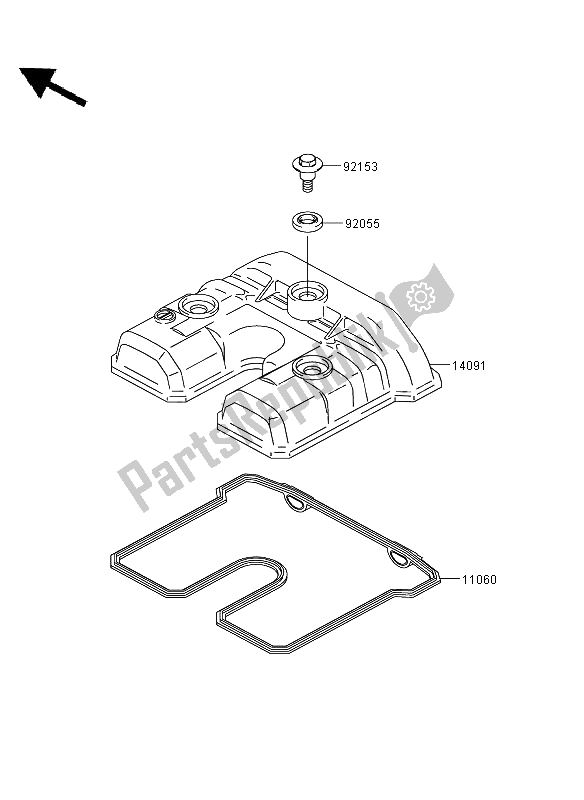 Tutte le parti per il Coperchio Della Testata del Kawasaki KLX 250 2013