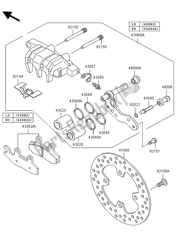 Toutes les pièces pour le Frein Avant du Kawasaki KVF 750 4X4 2011