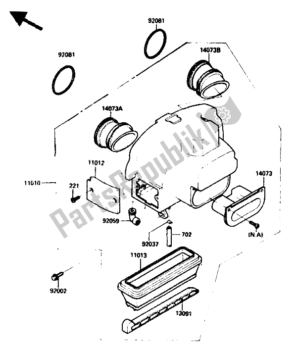 Tutte le parti per il Filtro Dell'aria del Kawasaki GPZ 750R 1985