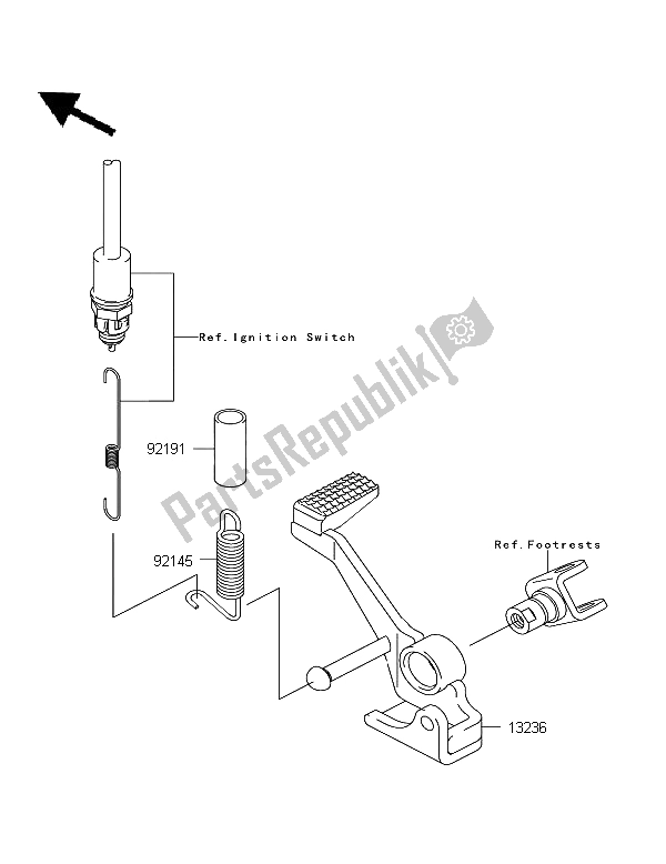 Todas las partes para Pedal De Freno de Kawasaki Z 750 2011