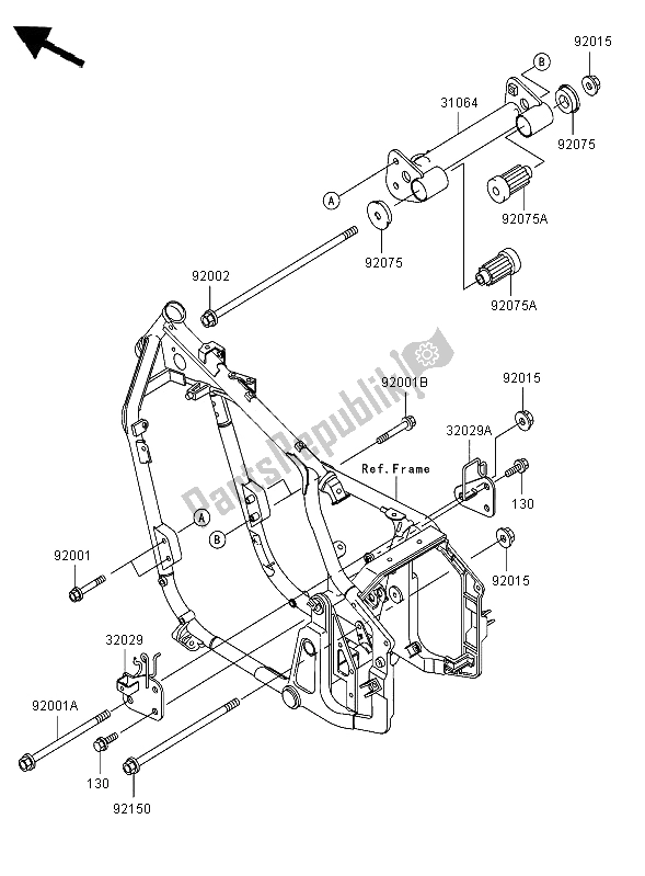 All parts for the Engine Mount of the Kawasaki VN 800 Classic 2006