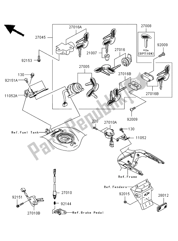 Todas las partes para Switch De Ignición de Kawasaki VN 1600 Mean Streak 2006