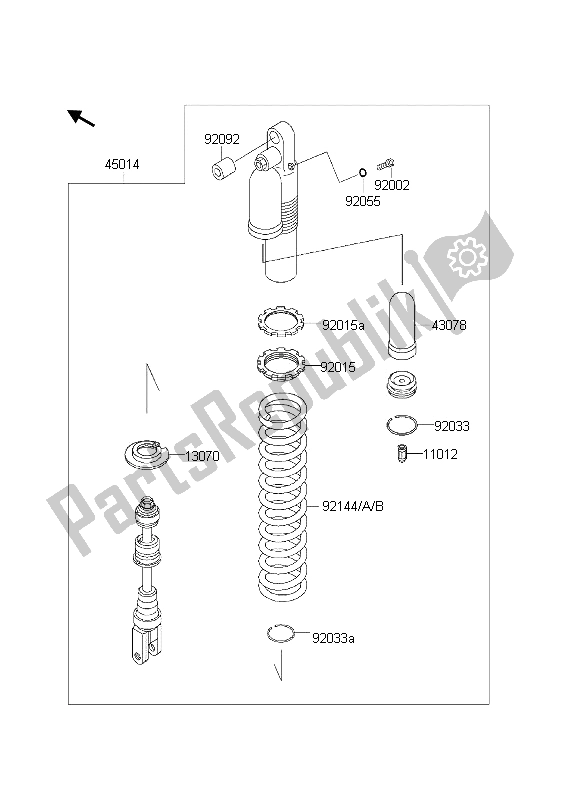 Tutte le parti per il Ammortizzatore del Kawasaki KLX 300R 2000