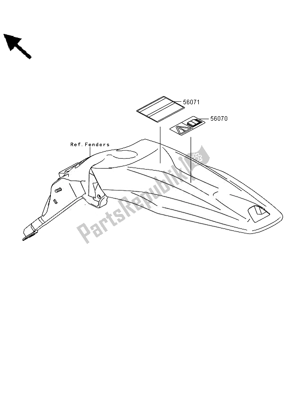 Alle onderdelen voor de Etiketten van de Kawasaki KLX 450R 2010