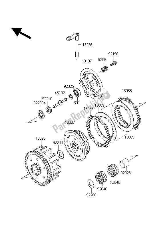 Tutte le parti per il Frizione del Kawasaki KX 80 SW LW 1999