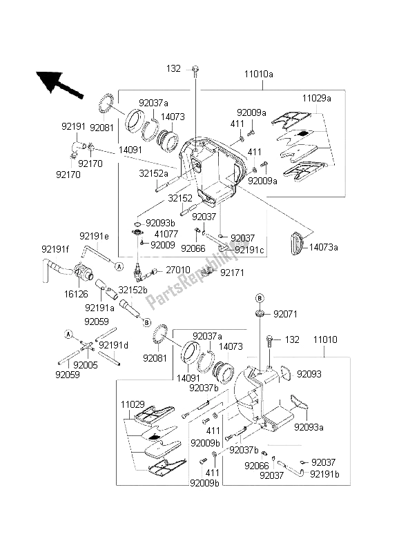 Toutes les pièces pour le Purificateur D'air du Kawasaki W 650 2001