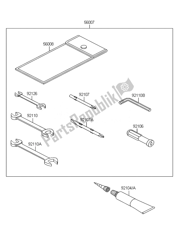 Toutes les pièces pour le Outils Propriétaires du Kawasaki VN 1700 Voyager Custom ABS 2011