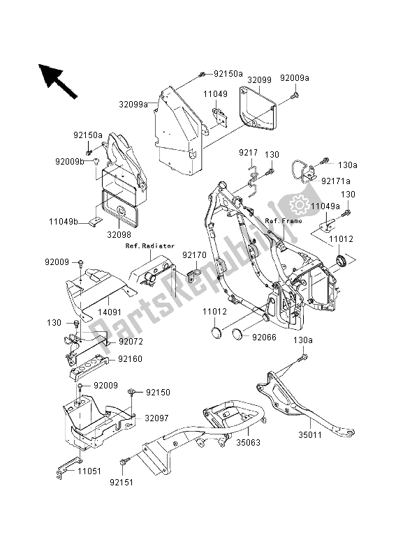 All parts for the Battery Case of the Kawasaki VN 800 Drifter 2000