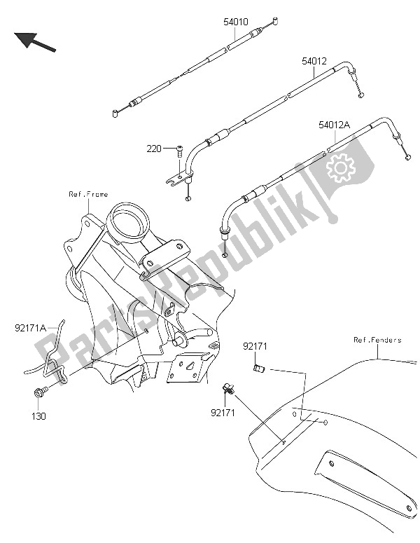 Tutte le parti per il Cavi del Kawasaki Vulcan 1700 Voyager ABS 2016