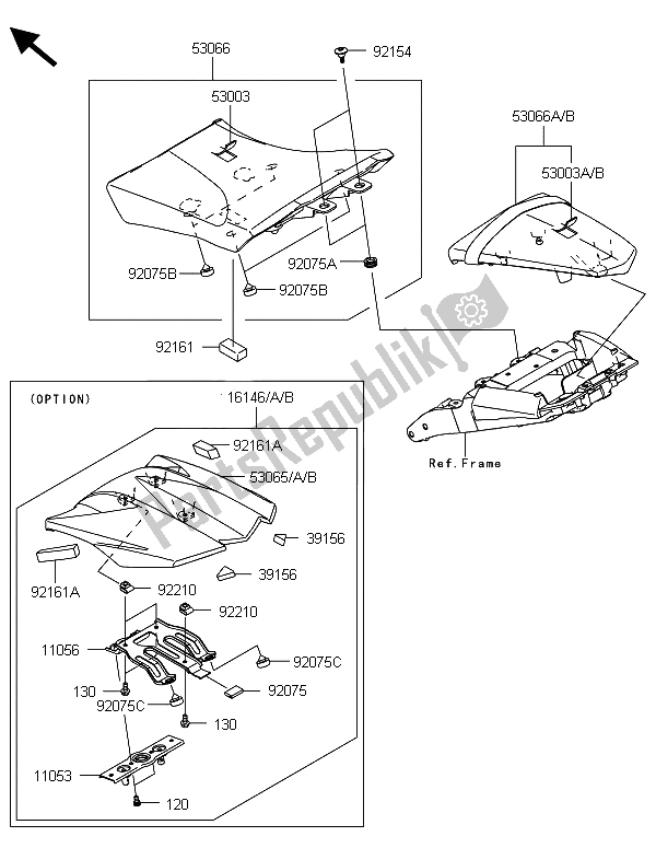 Tutte le parti per il Posto A Sedere del Kawasaki Z 1000 ABS 2013