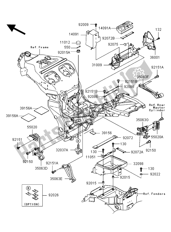 Tutte le parti per il Montaggi Della Struttura del Kawasaki Ninja ZX 12R 1200 2002