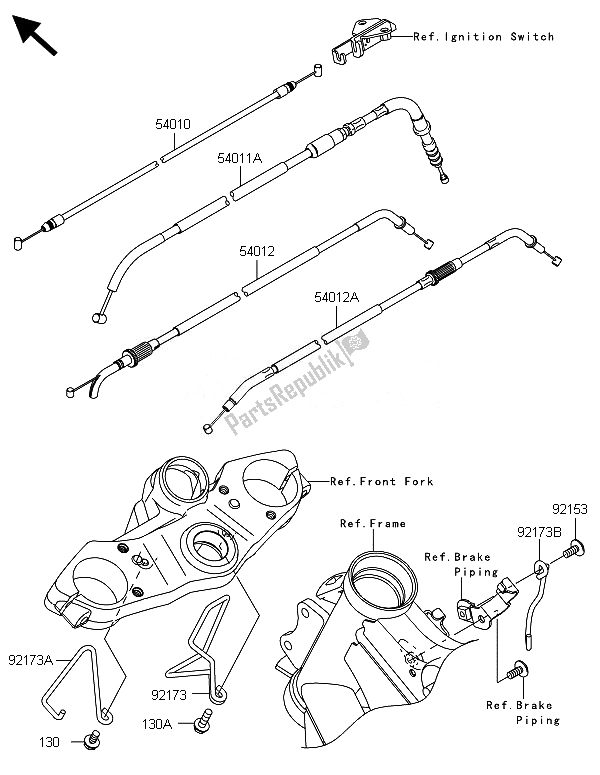 Alle onderdelen voor de Kabels van de Kawasaki Versys 1000 ABS 2014