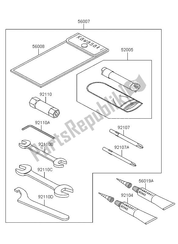 Toutes les pièces pour le Outils Propriétaires du Kawasaki KVF 360 4X4 2005