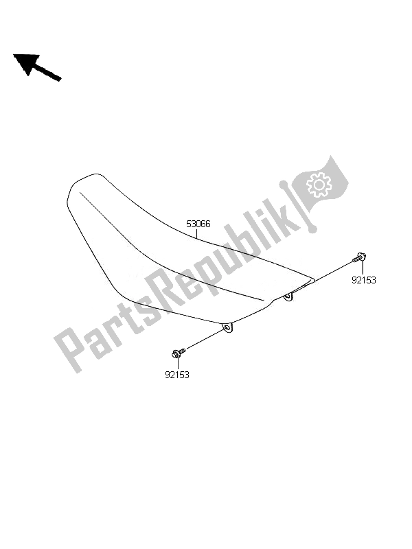 All parts for the Seat of the Kawasaki KX 65 2010