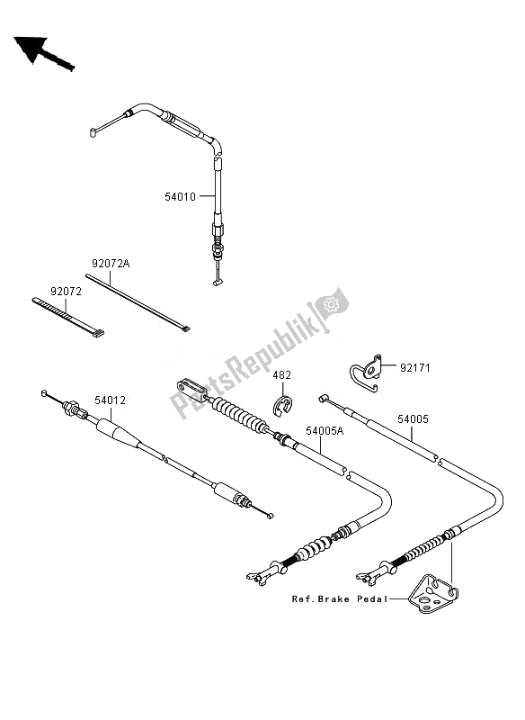 Alle onderdelen voor de Kabels van de Kawasaki KVF 750 4X4 2010
