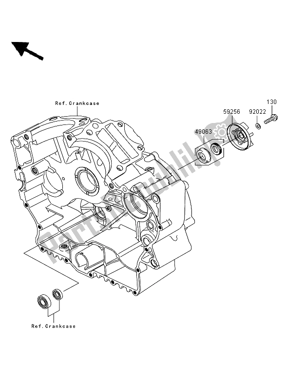 All parts for the Water Pump of the Kawasaki VN 900 Classic 2008