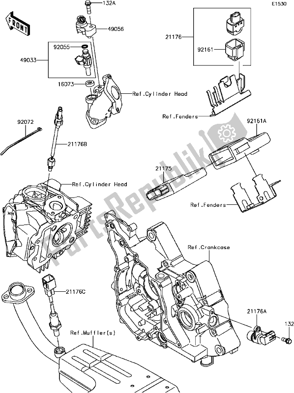 Alle onderdelen voor de C-6 Fuel Injection van de Kawasaki BR 125 Z PRO 2017