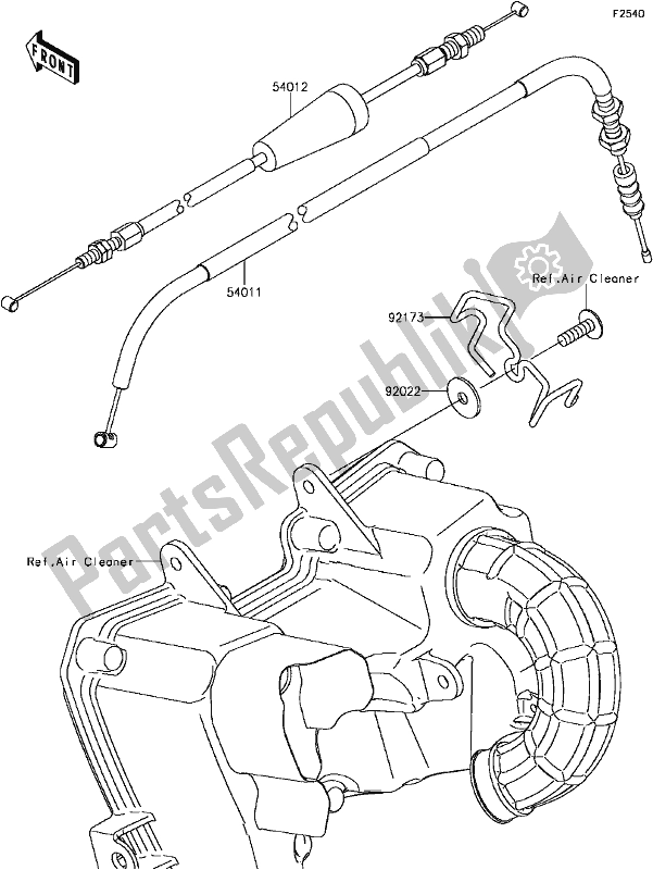 Alle onderdelen voor de E-10cables van de Kawasaki BR 125 Z PRO 2017