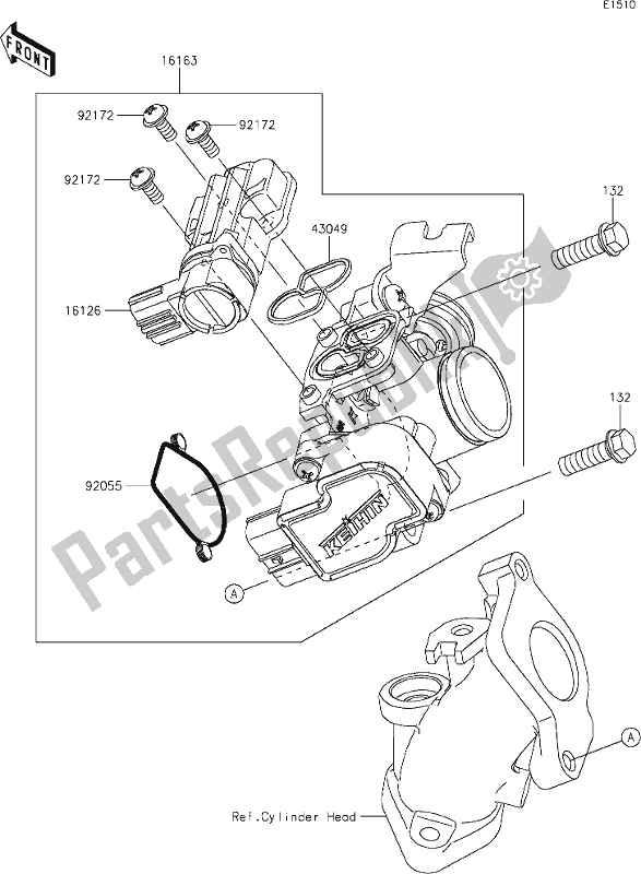 All parts for the 14 Throttle of the Kawasaki BR 125 Z PRO 2019