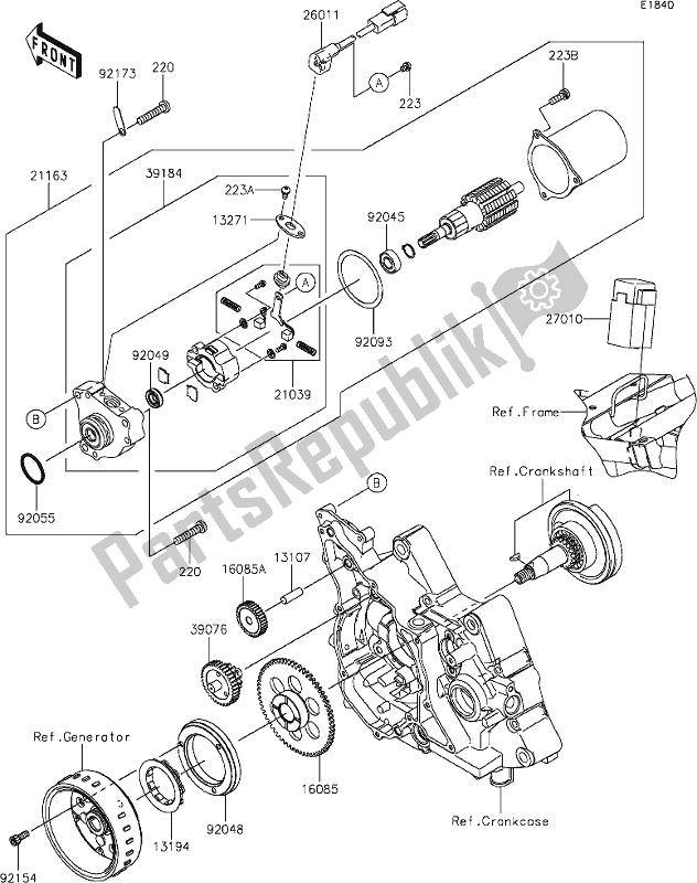 All parts for the 20 Starter Motor of the Kawasaki BR 125 Z PRO 2019